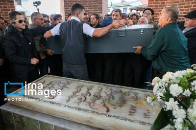  تصاویر مراسم تشییع پیکر «ناصر مسعودی» در رشت