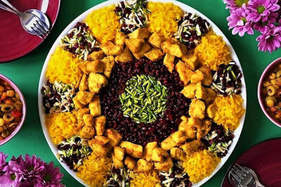  مرصع‌پلو، شاه‌پلو خوش‌رنگ و مجلسی شب چله