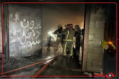  آتش سوزی یک برج  نیمه کاره در انتهای بزرگراه همدانی مهار شد