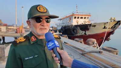  نیروی دریایی سپاه شناور حامل ۳۵۰ هزار لیتر سوخت قاچاق را در خلیج فارس توقیف کرد