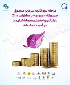  مرحله دوم تأدیه سرمایه صندوق  ارغوان  با مشارکت ۱۰۰ درصدی انجام شد