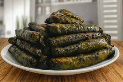  طرز تهیه دلمه آذربایجانی به سبک خونگی با برگ مو تازه و طعمی فراموش نشدنی