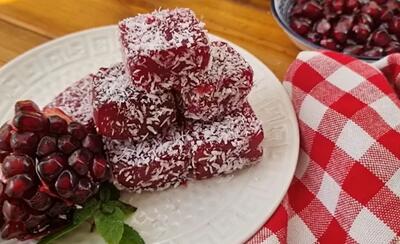  طرز تهیه آسونترین حلوا مسقطی انار بانکات مهم !