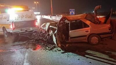  تصادف زنجیره‌ای در اتوبان قم - تهران