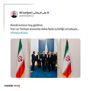  دیدار وزیر خارجه ترکیه با علی لاریجانی