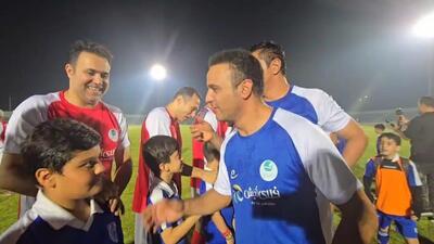  خوش و بش پیشکسوتان استقلال و پرسپولیس با یکدیگر در رقابت پیش دربی