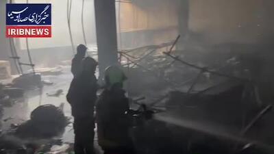  آتش‌سوزی یک برج  نیمه کاره در انتهای بزرگراه همدانی مهار شد