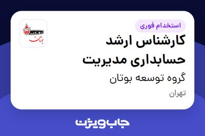  استخدام کارشناس ارشد حسابداری مدیریت در گروه توسعه بوتان
