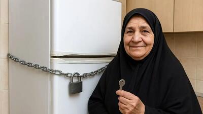  فیلم/ خلاقیت خنده‌دار مادر ایرانی در حفظ غذایش از دست بچه‌های شکمو حماسه ساز شد/ من یکی عاشق قفل کردن اون کفگیره شدم