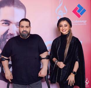  نفیسه روشن با لباس سیاه در کنسرت رضا صادقی/عکس