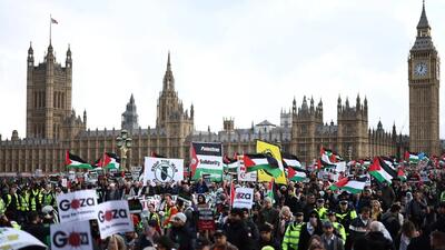  فلسطین محور مبارزه اجتماعیِ انگلیسی‌ها + فیلم