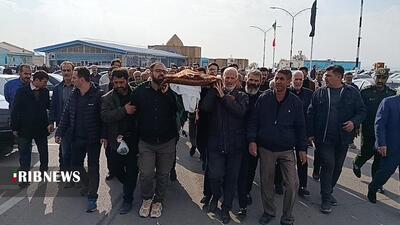  تشییع پیکر مادر شهید بیگلری در مراغه