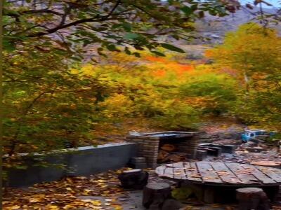  طبیعت زیبای پاییزی رودخانه‌ی دهبار