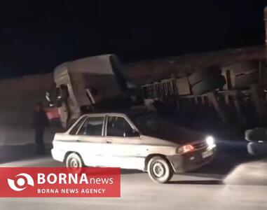  واژگونی مرگبار تریلی در گردنه پاطاق/ راننده جان باخت