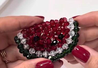  «جاکلیدی هندوانه با مروارید و کریستال؛ هدیه شیک و خلاقانه برای شب یلدا»