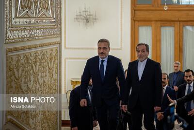  تصاویر: دیدار وزیر خارجه ترکیه با وزیر خارجه ایران