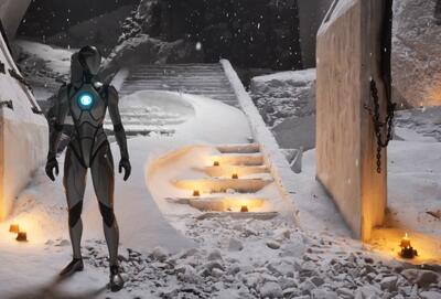  تماشا کنید: خلق محیط‌های برفی و جذاب در Unreal Engine 5