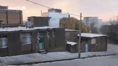  بارش شدید تگرگ در روانسر کرمانشاه + فیلم