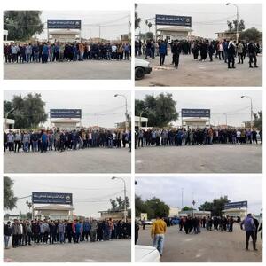  سومین روز از تجمع کارگران کارخانه قند خاورمیانه شوش