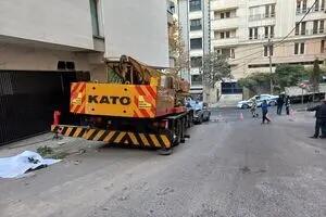  مرگ راننده جرثقیل در خیابان شریعتی تهران