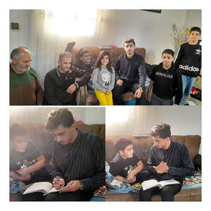  معلم کجوری کلاس درس را به منزل دانش آموز آسیب دیده برد