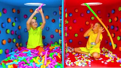  ولاد و نیکی-نیکی چالش جدید هزار دکمه-کارتون ولاد ونیکی جدید- کودک ولادو نیکی