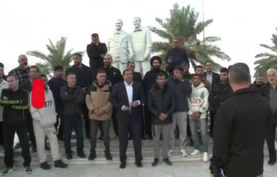  فیلم/ حضور کشتی‌گیران ایرانی در محل شهادت سردار دلها