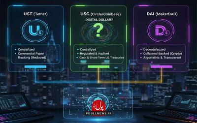  دلار دیجیتال چیست؟ مقایسه USDT، USDC و DAI