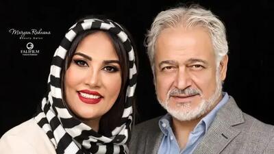  عکس/ تصویری خانوادگی از مجید مشیری در کنار همسر و پسرش در تولد 65 سالگی اش