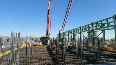  پیشرفت پروژه احیا اقلید با تکمیل بتن‌ریزی فونداسیون Cooling Tower