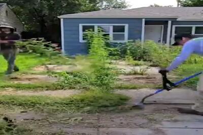  تمیزکاری لذتبخش؛ با تجهیزات مخصوص حیاط های کثافت گرفته رو تمیز میکنن روحتو جلا میده