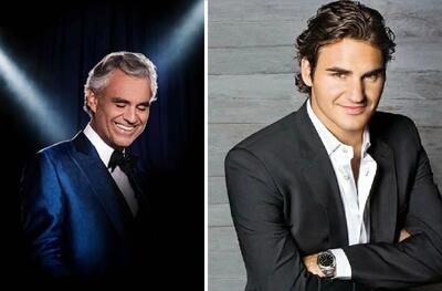  آواز غربی؛ اشکهای راجر فدرر تو کنسرت خواننده محبوبش آندره بوچلی وقتی حسااابی ذوق میکنه