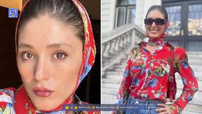  استایل گران قیمت فرشته حسینی، همسر زیبا افغانستانی نوید محمدزاده در خارج از کشور/ لاکچری بودن به سبک فرشته!