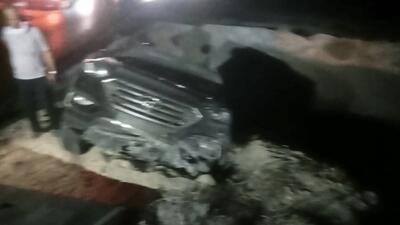  سقوط خودرو در محور پارسیان ـ بندر لنگه