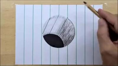  آموزش گام‌به‌گام کشیدن نقاشی سه‌بعدی با مداد به روشی ساده (فیلم)