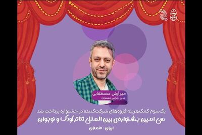  پرداخت یک‌سوم کمک‌هزینه گروه‌های جشنواره تئاتر کودک و نوجوان