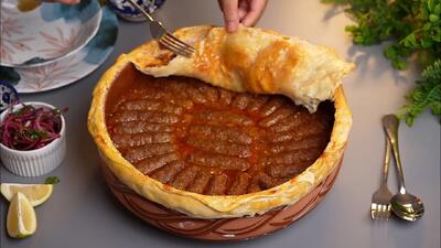  طرز تهیه خورش کباب در نان محلی / نان داغ کباب داغ سریع