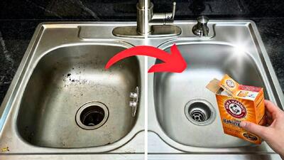  از بین بردن لک و رسوبات سینک / ۷ روش شگفت انگیز برای استفاده از جوش شیرین