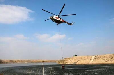  عملیات گسترده هلال‌احمر برای مهار آتش‌سوزی جنگل توسکستان/ ۳۲ سورت پرواز بالگرد در دو روز