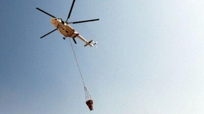  عملیات گسترده هلال‌احمر برای مهار آتش‌سوزی جنگل توسکستان