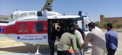  انجام ۶ سورتی پرواز بالگرد اورژانس هوایی همدان برای نجات بیماران