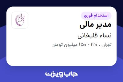  استخدام مدیر مالی در نساء قلیخانی