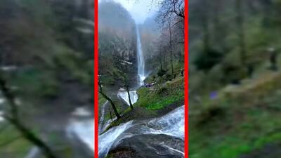  فیلم طبیعت بکر آبشار لاتون در گیلان