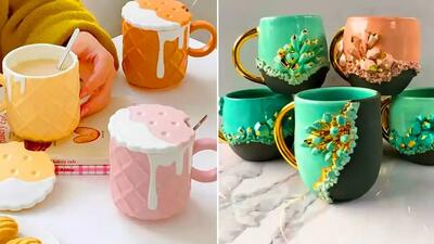  خاص‌ ترین مدل‌ های فنجان سرامیکی گلدار فانتزی؛ آرامش با هنر و رنگ + 15 طرح زیبا