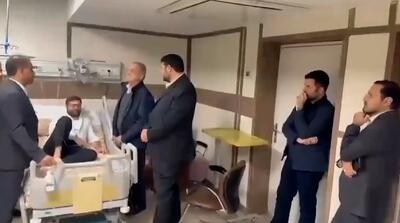  تصاویر عیادت پزشکیان از معاونش در بیمارستان