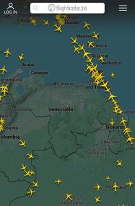  هم‌اکنون| وضعیت پروازی آسمان ونزوئلا