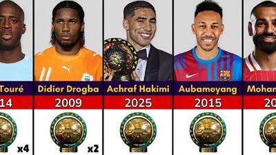  تمامی برندگان جایزه مرد سال فوتبال آفریقا از 1970 تا 2025؛ با حضور صلاح، دروگبا، اتوئو، دروگبا و اشرف حکیمی