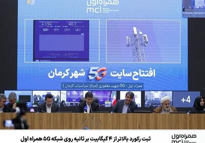  ثبت رکورد بالاتر از 4 گیگابیت بر ثانیه روی شبکه 5G همراه اول - تسنیم