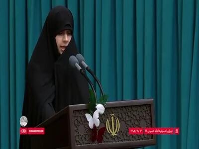  بخشی از سخنان دختر شهید سلامی در ابتدای دیدار امروز زنان و دختران با رهبر انقلاب