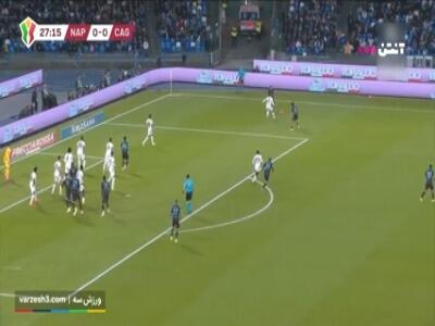  گل اول ناپولی به کالیاری توسط لورنزو لوکا